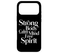 Custodia per iPhone 17 Pro Max Corpo forte, mente calma, spirito libero