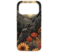 Custodia per iPhone 17 Pro Max Corvo Notte Stelle Boho Corvo Luna Piena Fiori