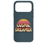 Custodia per iPhone 17 Pro Max Cosmic Dreamer Retro Tramonto Logo Stile Vintage