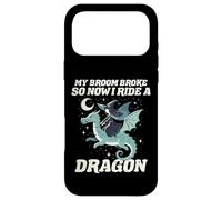 Custodia per iPhone 17 Pro Max Costume da strega scopa rotta da drago per Halloween, da donna e ragazza
