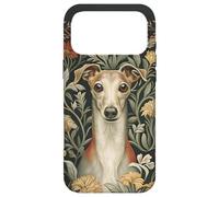 Custodia per iPhone 17 Pro Max Cottage floreale da giardino con levriero italiano rosso fulvo