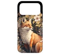 Custodia per iPhone 17 Pro Max Cottagecore Cute Floral Red Fox Aesthetic Donne Ragazze