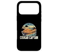 Custodia per iPhone 17 Pro Max Cougar Capitano Divertente Barca Proprietario Lago Life Pontoon King