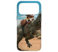 Custodia per iPhone 17 Pro Max Cowboy Corgi equitazione un T-Rex attraverso il deserto