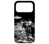 Custodia per iPhone 17 Pro Max Cowboy e UFO - Wild West SciFi Mashup - Alieni Vintage