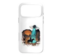 Custodia per iPhone 17 Pro Max Cowboy UFO Deserto Incontro Retro Western Alien