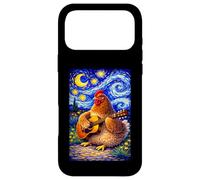 Custodia per iPhone 17 Pro Max Cozy Chicken Playing Guitar Whimsical Art Music Farmer Hen