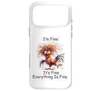 Custodia per iPhone 17 Pro Max Crazy Chicken I'm Fine It's Fine Everything Is Fine