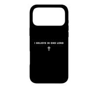 Custodia per iPhone 17 Pro Max Credo in un solo Signore Gesù Croce cristiana semplice