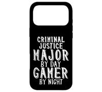 Custodia per iPhone 17 Pro Max Criminal Justice Major By Day Gamer By Night Criminology