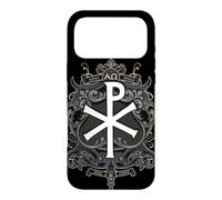 Custodia per iPhone 17 Pro Max Cristogramma Gesù Cristo Simbolo Chi Ro Alpha Omega Cattolico