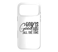 Custodia per iPhone 17 Pro Max Croce carina con scritta in lingua inglese "God Is Good All The Time"