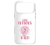 Custodia per iPhone 17 Pro Max Curious Stay Wild Distressed Question Mark Motivational