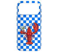Custodia per iPhone 17 Pro Max Custodia Martini Lobster a quadretti per cocktail retrò a