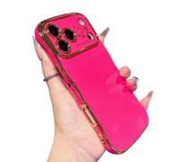 Custodia per iPhone 17 Pro Max, custodia protettiva a tinta unita con motivo a cuore per iPhone 16 (rosa rossa, iPhone 16ProMax)
