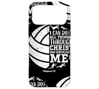 Custodia per iPhone 17 Pro Max Custodie per telefono pallavolo carino versi cristiani regali ragazze adolescenti