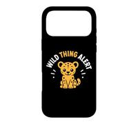 Custodia per iPhone 17 Pro Max Cute Animal Leopard quote Funny Wild Thing Alert