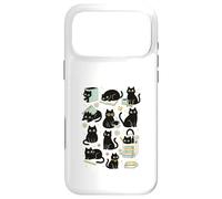 Custodia per iPhone 17 Pro Max Cute Black Cat Reading Aesthetic Book Lover Graphic