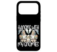 Custodia per iPhone 17 Pro Max Cute Bunny Gnome Easter Fun Graphic Hanging With My Gnomies