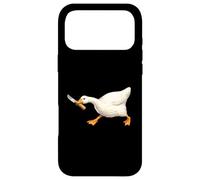 Custodia per iPhone 17 Pro Max Cute but Dangerous Duck with Knife Funny Silly Duck Meme