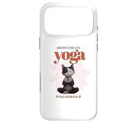 Custodia per iPhone 17 Pro Max Cute Cat Yoga Spiritual Meditation Zen Balance Namaste OM
