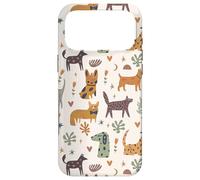 Custodia per iPhone 17 Pro Max Cute Dog Lover Theme Boho Aesthetic Retro Pet Pattern
