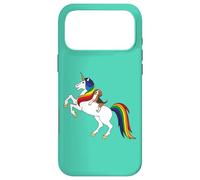 Custodia per iPhone 17 Pro Max Cute Funny Womens Girls & Kids Rainbow Unicorn Beagle Lover