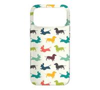 Custodia per iPhone 17 Pro Max Cute Funny Womens Jumping Multicolor Dachshund Lover Pattern