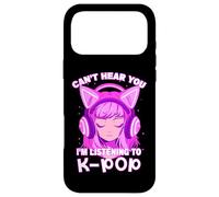 Custodia per iPhone 17 Pro Max Cute Girl Graphic Tee Can't Hear You I'm Listening to Kpop