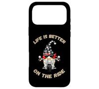 Custodia per iPhone 17 Pro Max Cute Gnome For Oldschool Biker - Life Is Better On The Ride