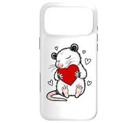 Custodia per iPhone 17 Pro Max Cute Opossum Holding Heart Valentine Love Graphic