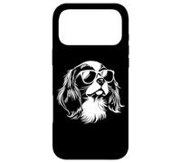Custodia per iPhone 17 Pro Max Cute Sunglasses Logo Black Cavalier King Charles Spaniel Dog