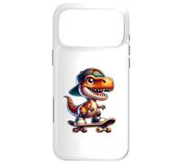 Custodia per iPhone 17 Pro Max Cute T-Rex Skateboard Baby Dinosaur Cartoon for Kids