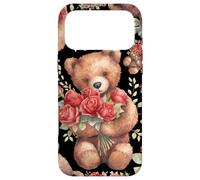 Custodia per iPhone 17 Pro Max Cute Valentines Teddy Bear Motif For Mama Bouquet Of Roses