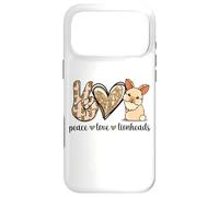 Custodia per iPhone 17 Pro Max Cute Womens Girls Kawaii Peace Love Lionhead Rabbit Lover