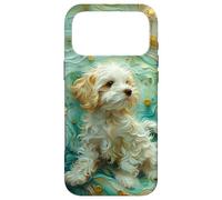 Custodia per iPhone 17 Pro Max Cute Womens Girls Painting Style Beautiful Maltese Lover
