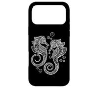 Custodia per iPhone 17 Pro Max Cute Womens Girls Two Mandala Pattern Seahorse Lover