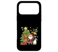 Custodia per iPhone 17 Pro Max Dabbing Babbo Natale renna pinguino ragazzi bambini Natale divertente