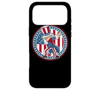 Custodia per iPhone 17 Pro Max Dabbing Uncle Sam America Flag Patriotic 4th of July