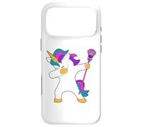 Custodia per iPhone 17 Pro Max Dabbing Unicorn Lacrosse LAX maglietta divertente regalo