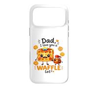Custodia per iPhone 17 Pro Max Dad I Love You Waffle Lot Divertente Colazione Pun
