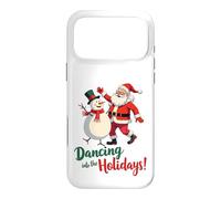 Custodia per iPhone 17 Pro Max Dancing into the Holidays Babbo Natale pupazzo di neve regalo uomo donna