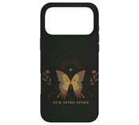 Custodia per iPhone 17 Pro Max Dark Academia Citazione Dum Spiro Spero Butterfly