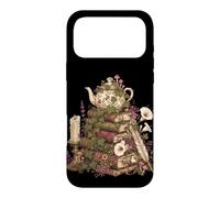 Custodia per iPhone 17 Pro Max Dark Academia Cottagecore Tea Books Botanical Mushroom