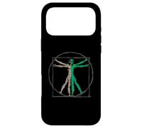 Custodia per iPhone 17 Pro Max DaVinci Vitruvian Uomo con UFO UAP Alien Science Design