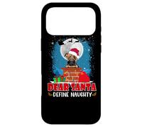 Custodia per iPhone 17 Pro Max Dear Santa Define Naughty Boxer Dog Funny Christmas