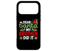Custodia per iPhone 17 Pro Max Dear Santa My Brother Did It Divertente Natale Bambini Ragazzi Ragazze