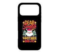 Custodia per iPhone 17 Pro Max Dear Santa My Brother Did It Divertente Natale Ragazze Bambini Ragazzi