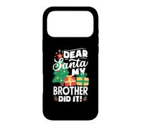 Custodia per iPhone 17 Pro Max Dear Santa My Brother Did It Divertente Natale Ragazze Bambini Ragazzi