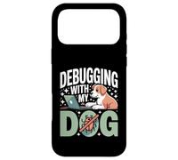 Custodia per iPhone 17 Pro Max Debug con il mio cane divertente programmatore codifica